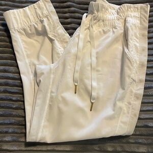 Lululemon White Drawstring Jogger Pants